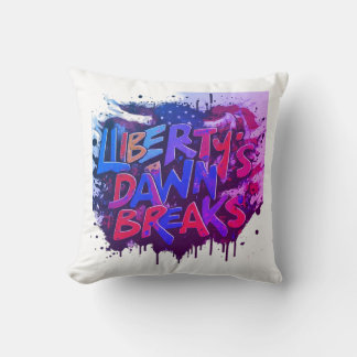 LIBERTY'S DAWN BREAKS THROW PILLOW