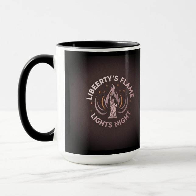 Liberty's Flame Lights Night Mug (Left)