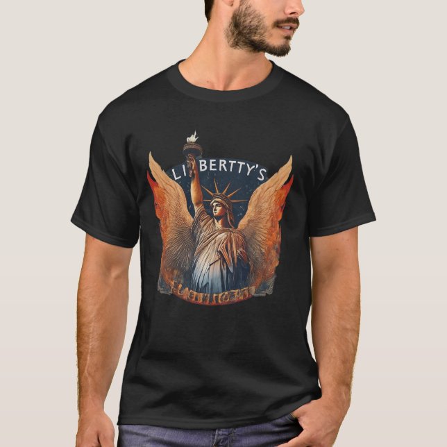 Liberty's Flame Lights Night T-Shirt (Front)