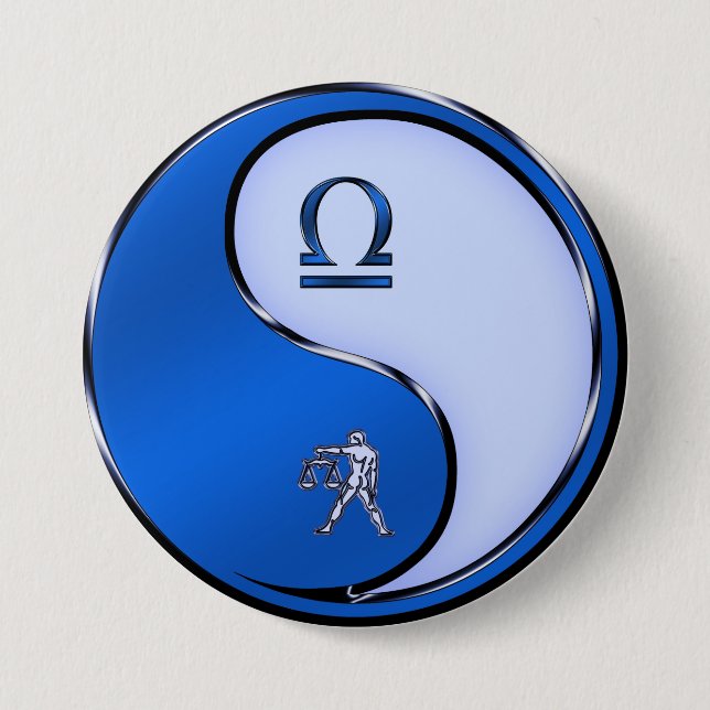 Libra 3 Inch Round Button (Front)