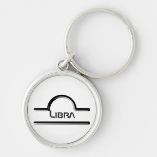 Libra, Abstract Design of the Zodiac Sign Keychain