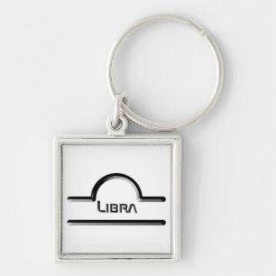 Libra, Abstract Design of the Zodiac Sign Keychain