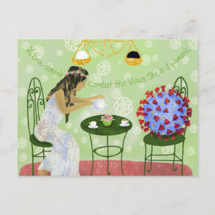 Libra and the Covid19 virus Postcard