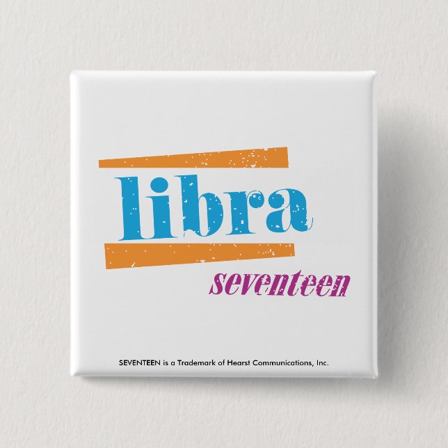 Libra Aqua 2 Inch Square Button (Front)