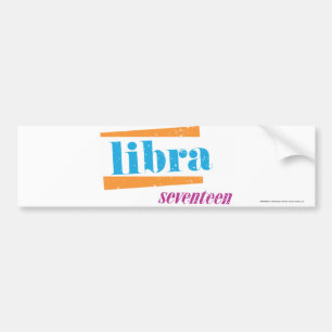 Libra Aqua Bumper Sticker