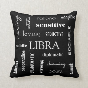 Libra Astrological Throw Pillow