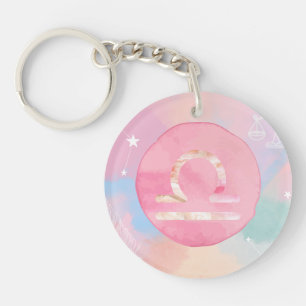 Libra Astrology Zodiac Keychain – Balance & Beauty