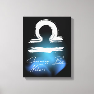 Libra Aura 'Charming by Nature' Astrology Lovers Canvas Print