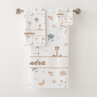 Libra Baby Balanced & Cozy for Little Peacemakers Bath Towel Set