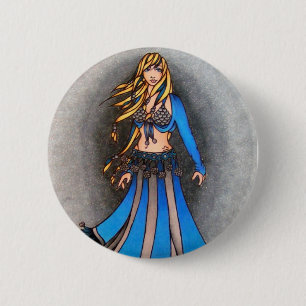Libra Belly Dancer 2 Inch Round Button