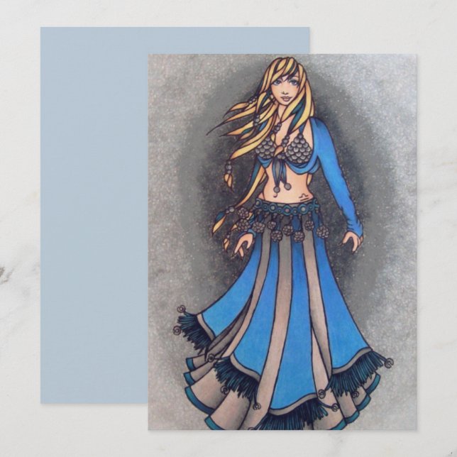 Libra Belly Dancer Holiday Card (Front/Back)