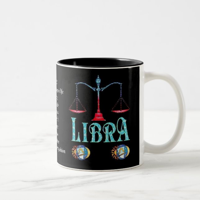 Libra Birth Sign Zodiac Mug (Right)