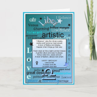 LIBRA BIRTHDAY CARD