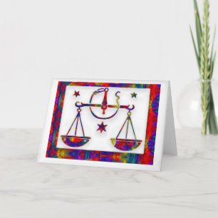 Libra Birthday Card