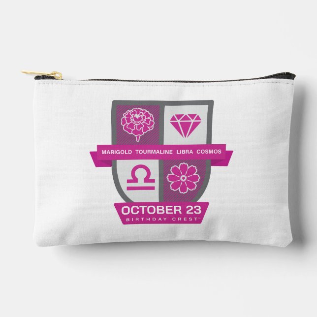 Libra Birthday Crest™ for October 1-23 Accessory Pouch (Front)