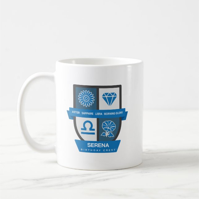 Libra Birthday Crest™ for September 23-30 Mug (Left)