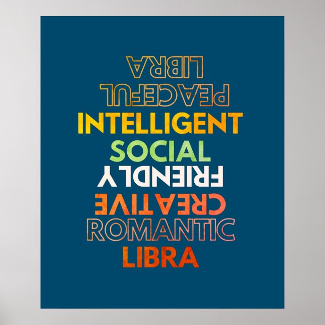 Libra Caractère Anniversaire inspiration Poster (Devant)