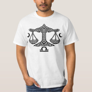 Libra Celtic Moon‑Scale Sigil BurnsInHell Ink T-Shirt