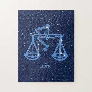 Libra Constellation and Zodiac Sign with Stars Jigsaw Puzzle