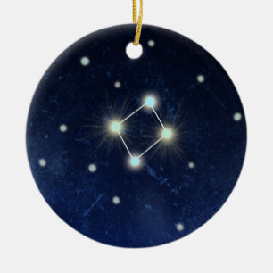 Libra Constellation   Custom Name Ceramic Ornament