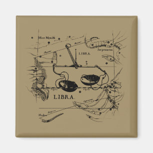 Libra Constellation Map Hevelius 1690 Decor Magnet
