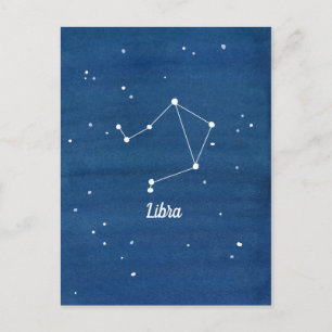 Libra Constellation Night Sky Postcard
