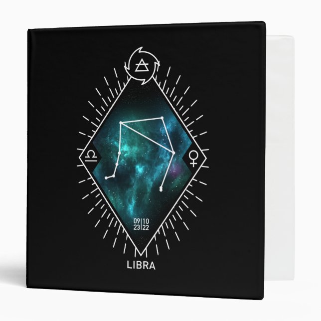 Libra Constellation & Zodiac Symbol Binder (Front/Inside)