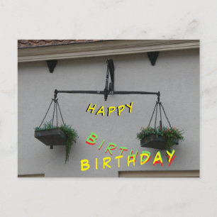 Libra Cust. Carte postale d'anniversaire
