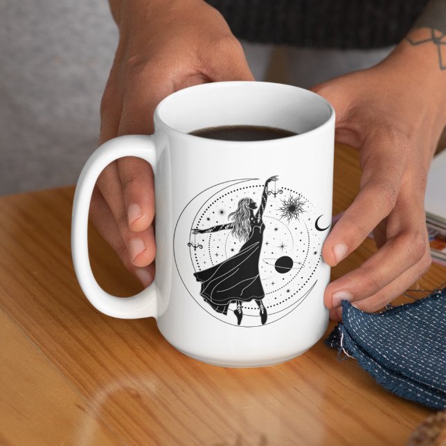 Libra Dancing Girl 15oz Black Rim Mug (Creator Uploaded)
