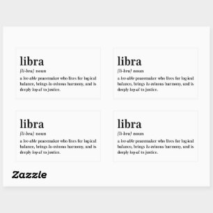 Libra Definition Aesthetic Astrology Gift Sticker