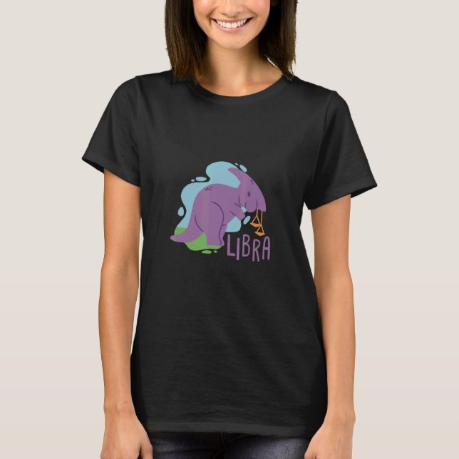 Libra Dinosaur Astrology T-Shirt (Front)