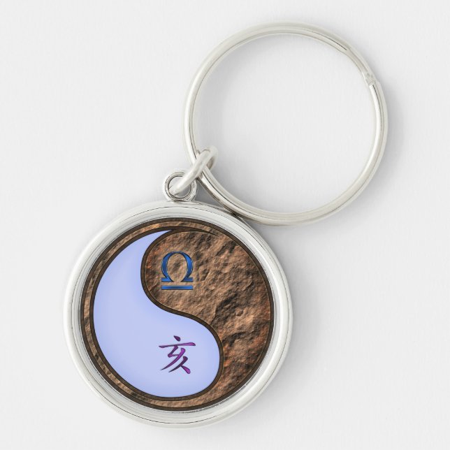 Libra & Earth Boar Keychain (Front)