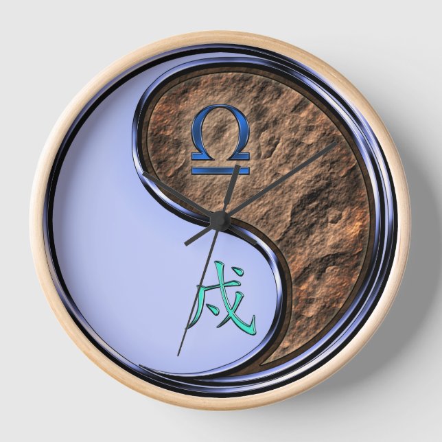 Libra & Earth Dog Clock (Front)