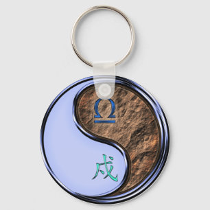 Libra & Earth Dog Keychain
