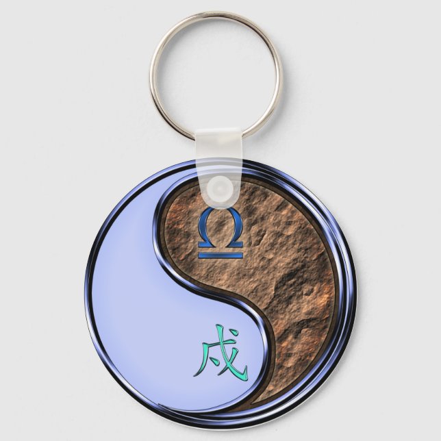 Libra & Earth Dog Keychain (Front)