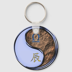 Libra & Earth Dragon Keychain