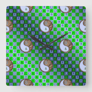 Libra & Earth Goat Square Wall Clock