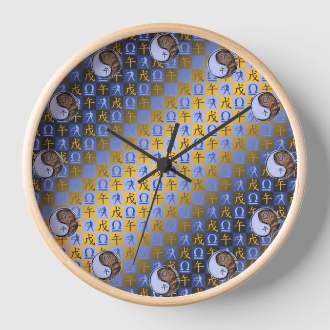 Libra & Earth Horse Clock (Front)