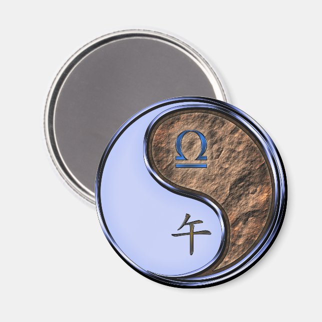 Libra & Earth Horse Magnet (Front/Back)