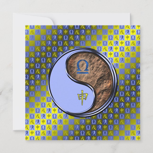 Libra & Earth Monkey Card (Front)