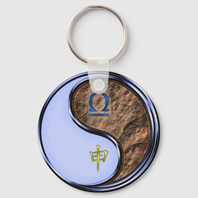 Libra & Earth Monkey Keychain (Front)