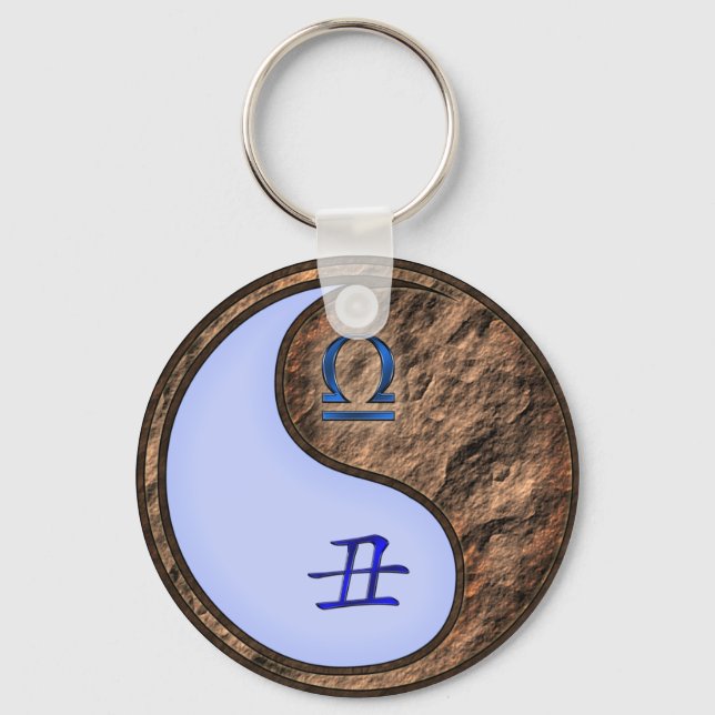 Libra & Earth Ox Keychain (Front)
