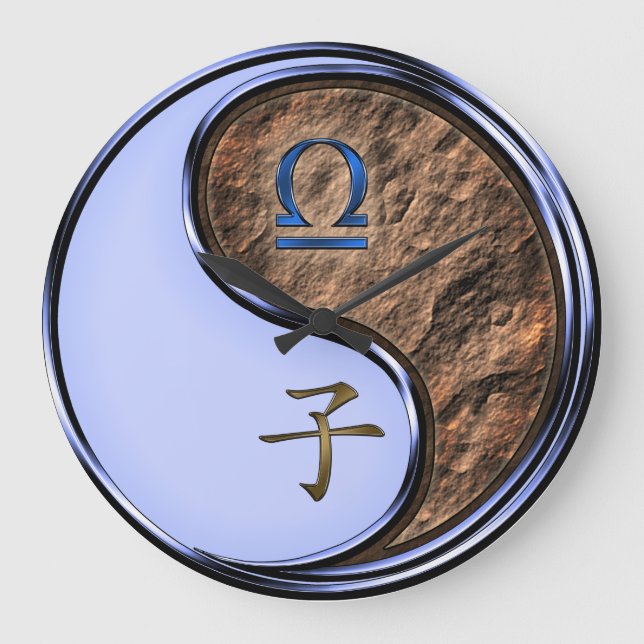Libra & Earth Rat Large Clock (Front)