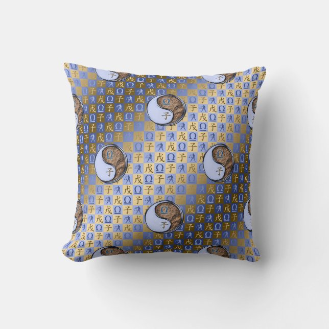 Libra & Earth Rat Throw Pillow (Front)