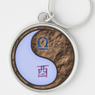 Libra & Earth Rooster Keychain