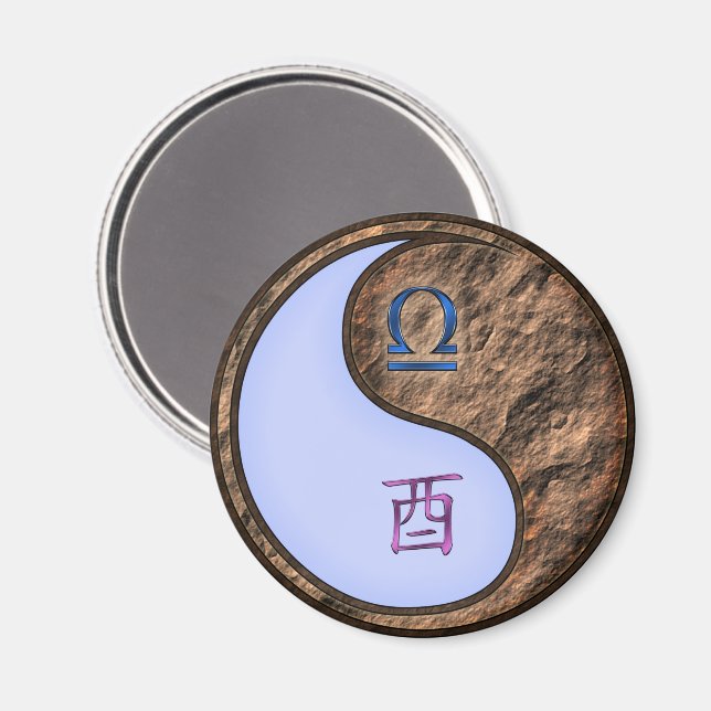 Libra & Earth Rooster Magnet (Front/Back)