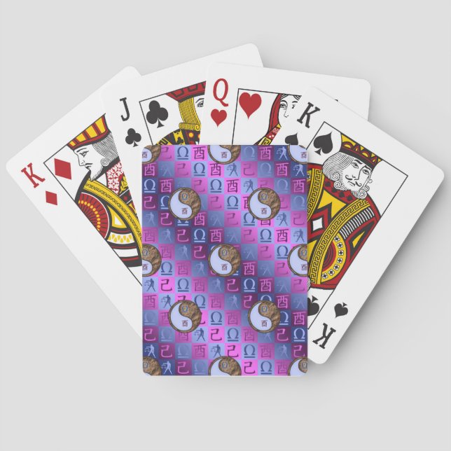 Libra & Earth Rooster Playing Cards (Back)