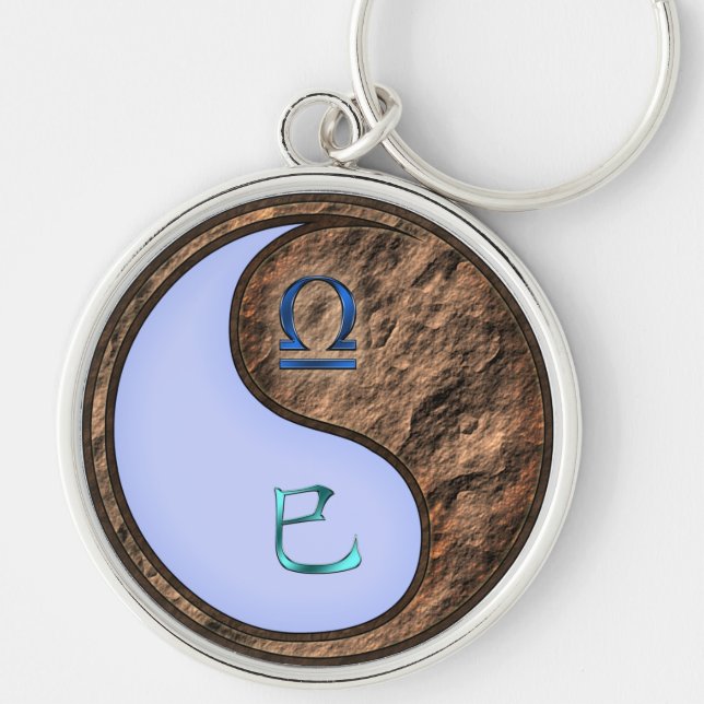 Libra & Earth Snake Keychain (Front)