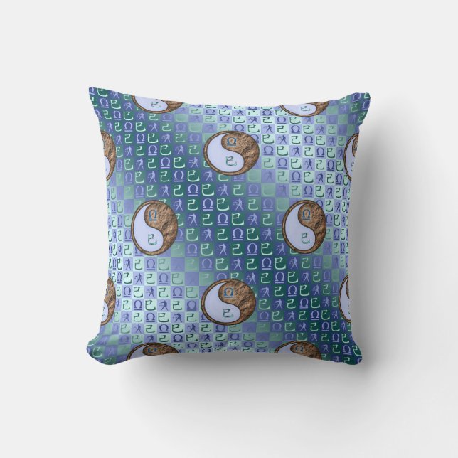 Libra & Earth Snake Throw Pillow (Front)