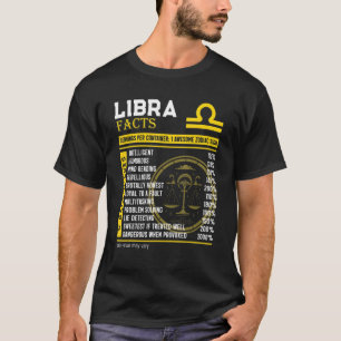 Libra Facts Awesome Zodiac Sign Libra Birthday T-Shirt